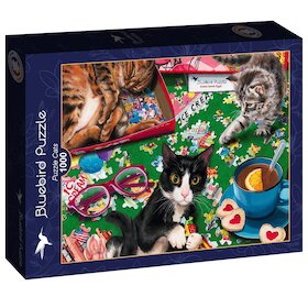 Kočky mezi dílky puzzle