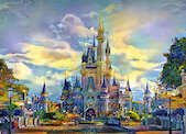 Popelčin zámek, Svět Walta Disneyho, Orlando, Florida, USA