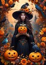 Halloweenská čarodějka
