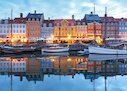 Nyhavn za soumraku, Kodaň