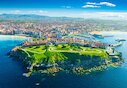 Pohled na Gijón, Asturie, Španělsko