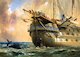 HMS Agamemnon pokládající transatlantický telegrafní kabel