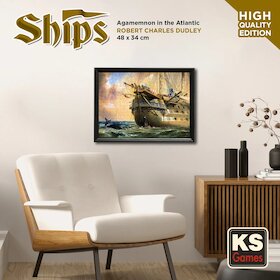 HMS Agamemnon pokládající transatlantický telegrafní kabel