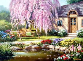 Dům u rozkvetlé třešně