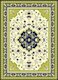Zelený perský koberec