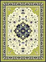 Zelený perský koberec
