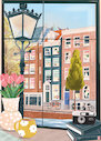 Pohled na Amsterdam z coffee shopu
