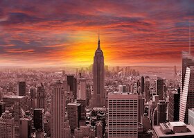 Západ slunce nad Manhattanem