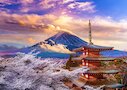 Hora Fudži na jaře, Japonsko