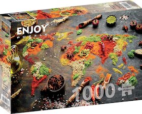 Mapa světa z koření