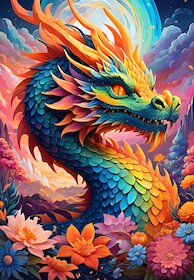 Barevný drak