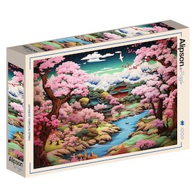Japonský chrám na jaře